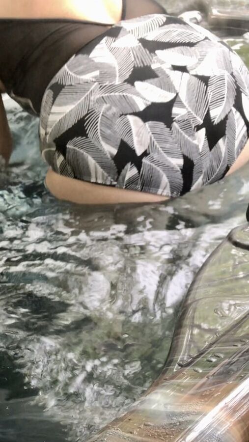My wife Rose in hot tub