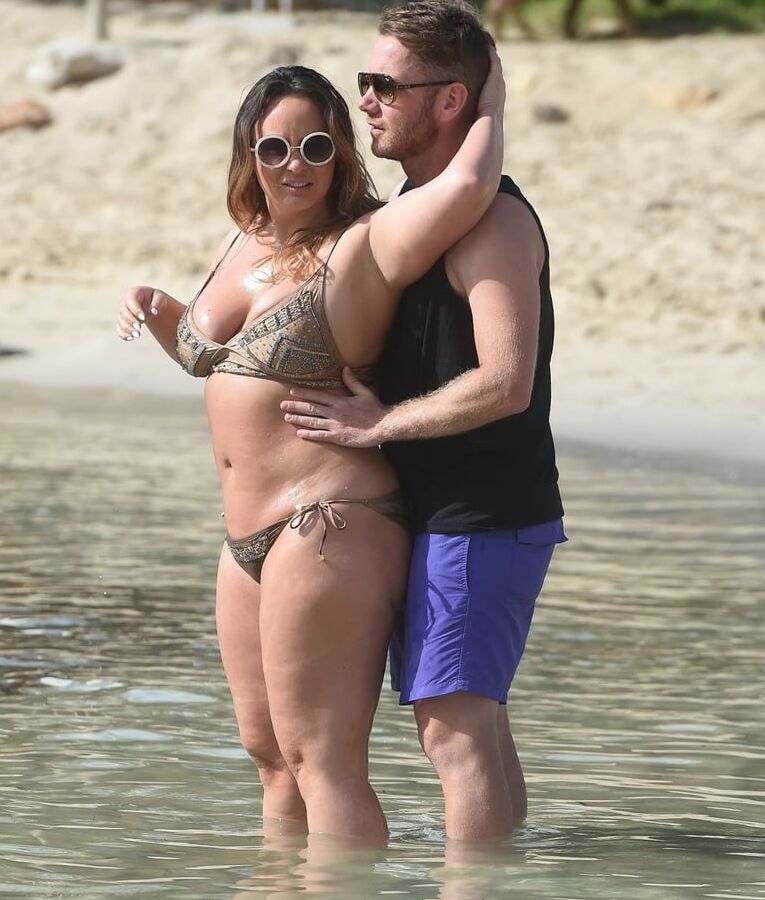 Chanelle Hayes in brown bikini