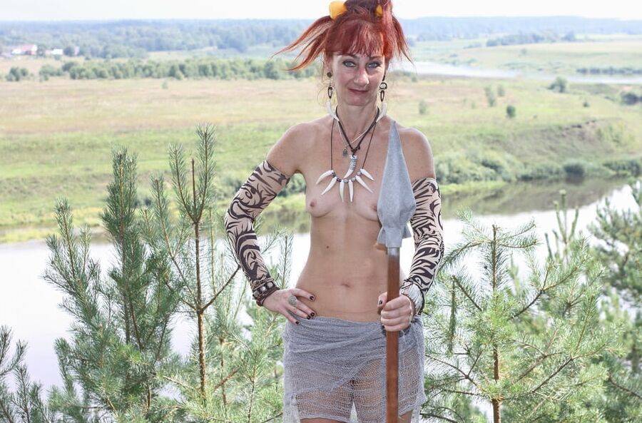 Savage Girl with Spear