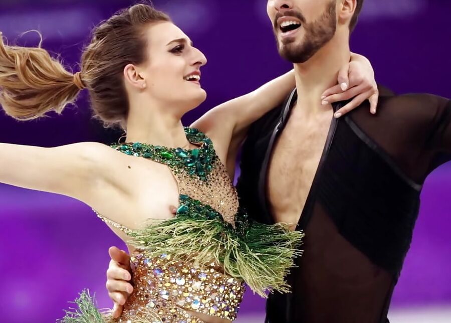 Gabriella Papadakis oops Olympiques Games feb