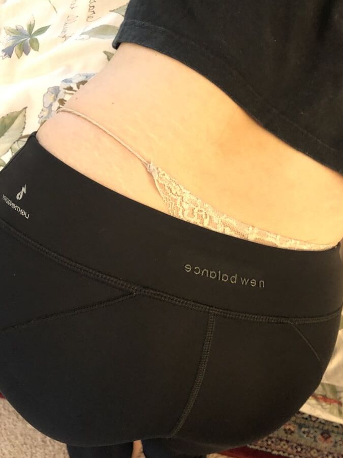 Asian wife sexy ass in a thong