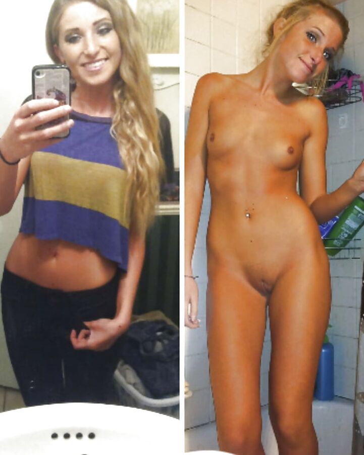 Before and After - Girls with Small and Perky Tits