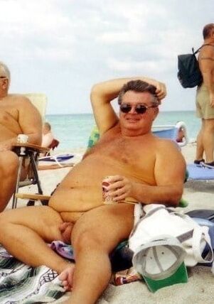 OLD MAN AND VERY SMALL COCK AND BEACH