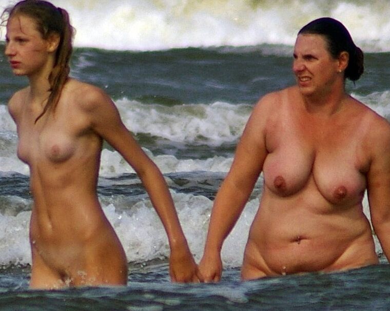 mature on the beach