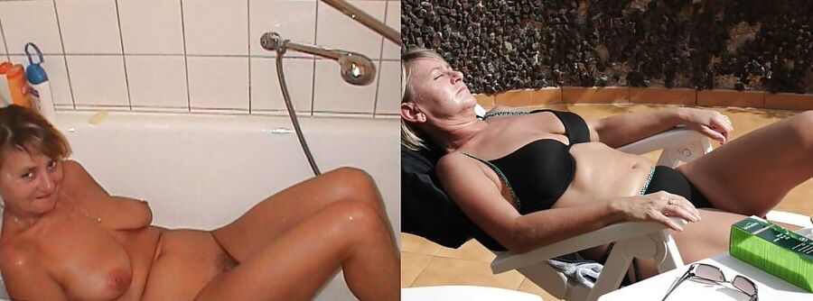 Amateurs - with and without their swimsuit