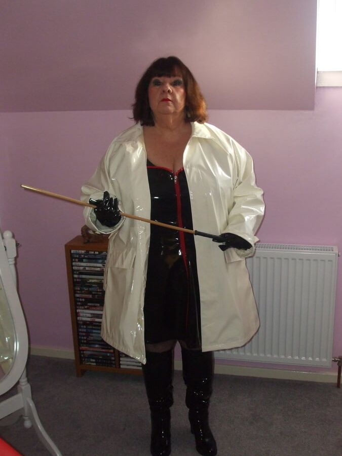 Pvc dressed mommy