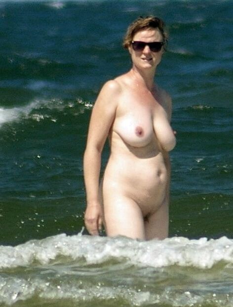 mature on the beach
