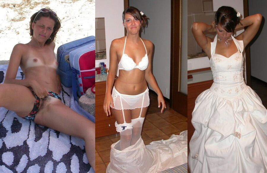 Amateur Brides dressed undressed