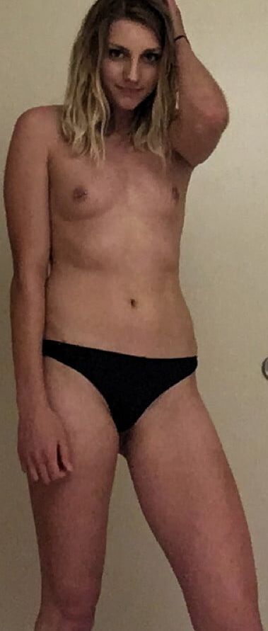 Nice blonde with small tits