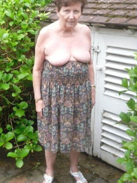 granny likes to wear suspenders to please