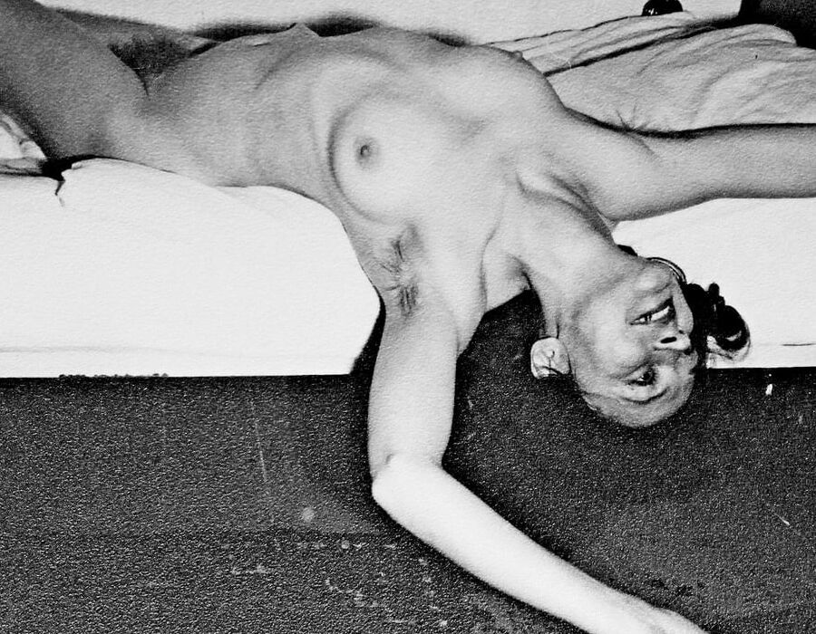 Nude woman hairy body