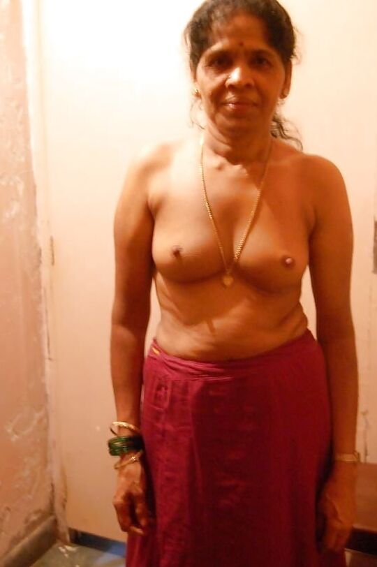 Indian granny strips naked