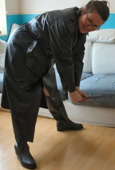 Pvc dressed mommy