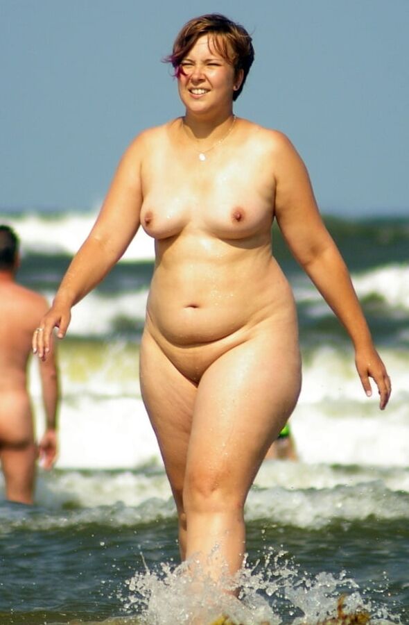 mature on the beach