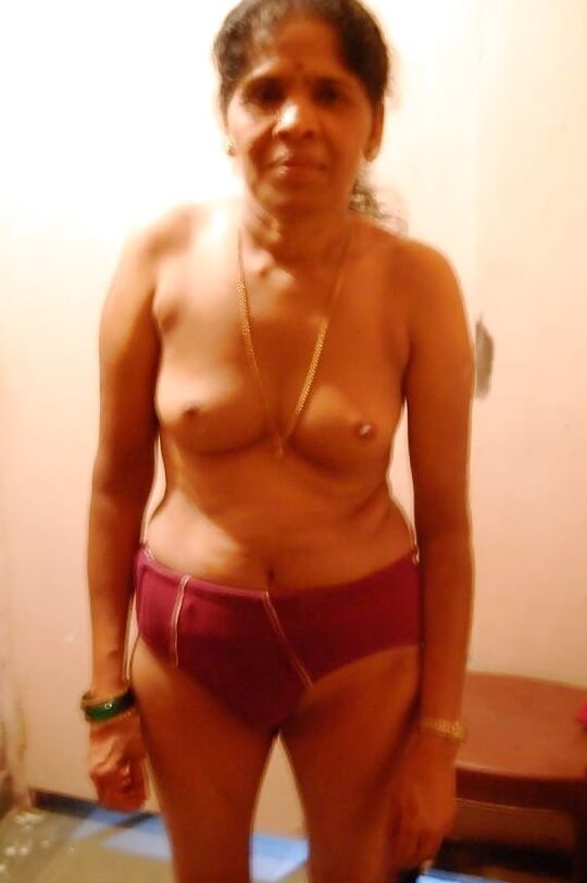 Indian granny strips naked