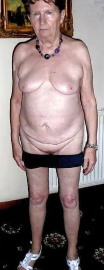 granny likes to wear suspenders to please