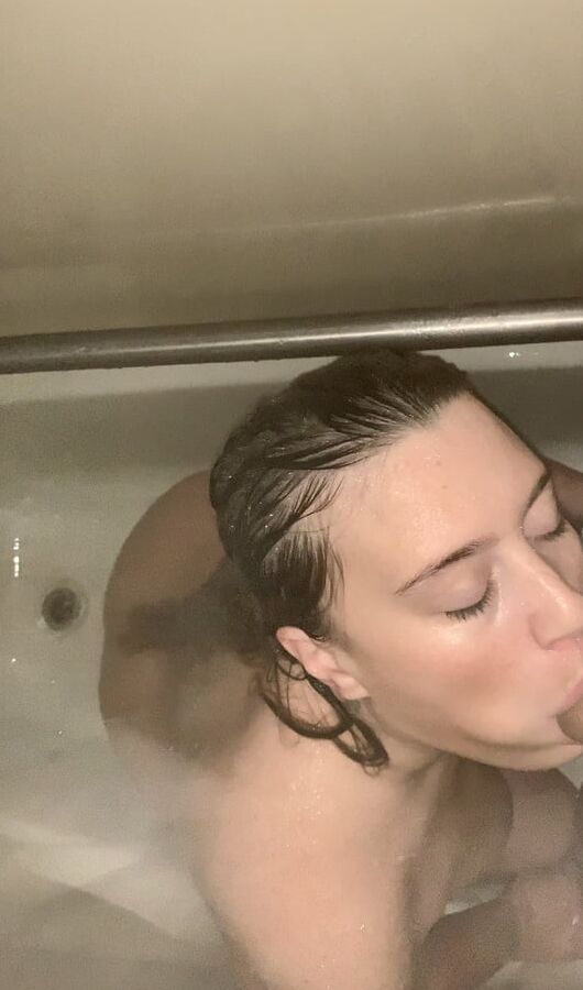 Sucking my mans dick in the shower