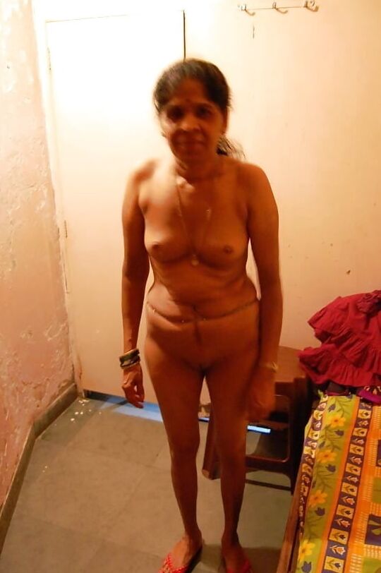 Indian granny strips naked
