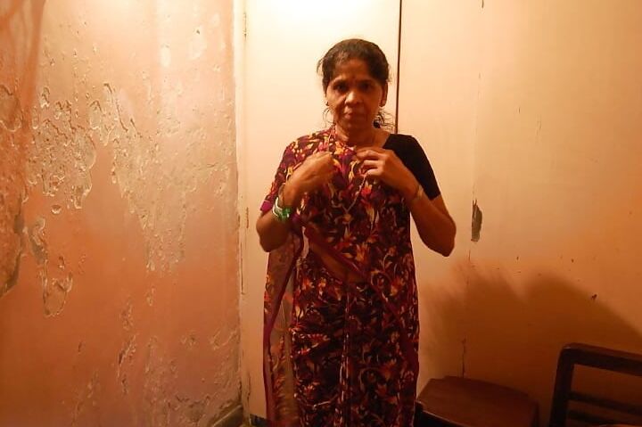 Indian granny strips naked