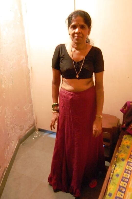 Indian granny strips naked