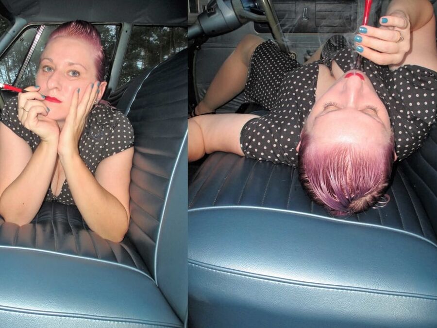 in the car