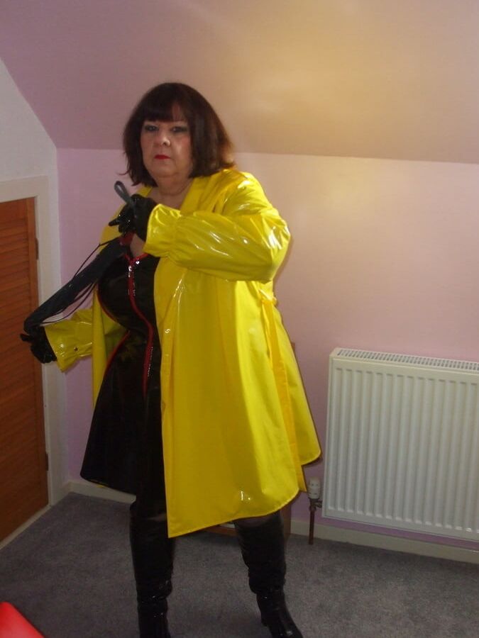 Pvc dressed mommy
