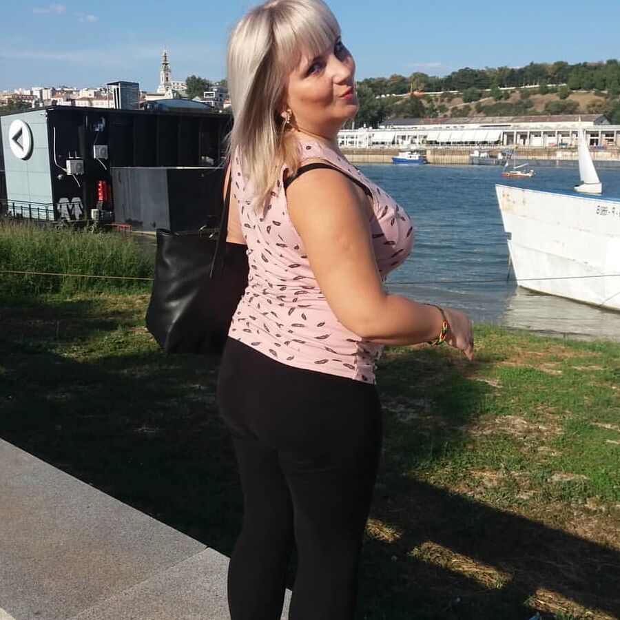 Serbian slut blonde milf big natural tits Goca Paunov