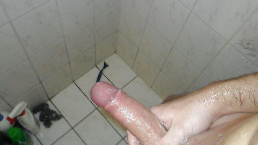 Sucking my mans dick in the shower