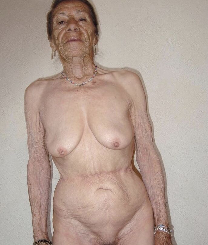 Old granny stroking MATERIAL