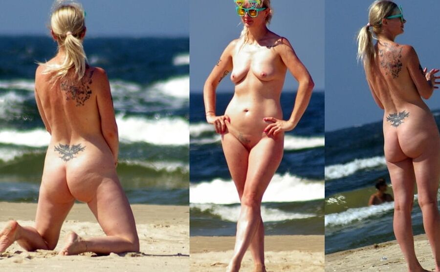 mature on the beach