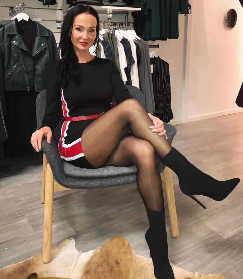 Girlfriend in nylon