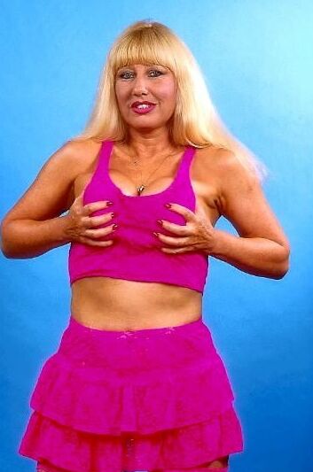 Blond in pink