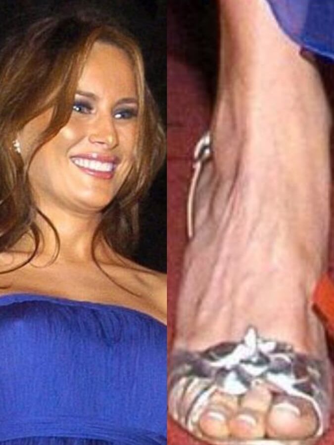 melania trump sexy leg feet and high heel