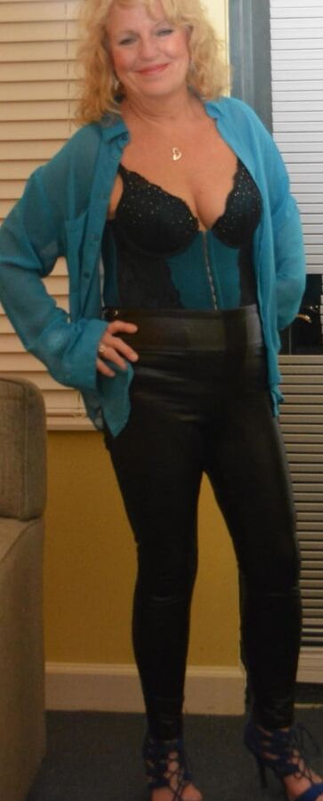 Blue and black bustier