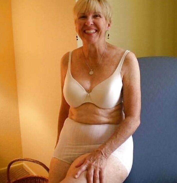 Older and hot (White bra)