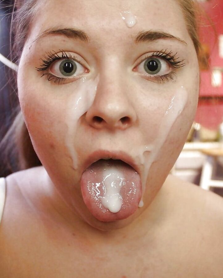 All over her face