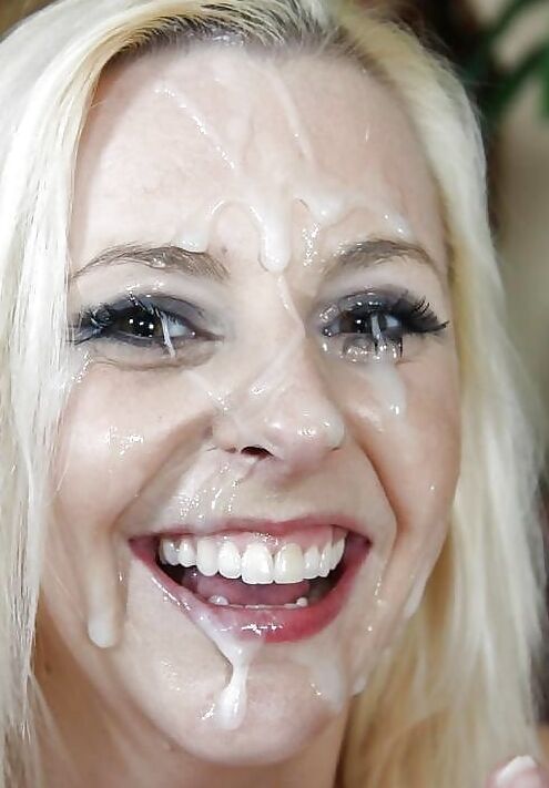 All over her face