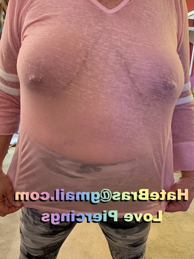 Granny Braless See Thru