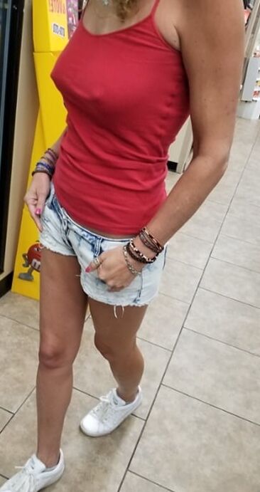 She loves two things, showing her tits and blowing dick