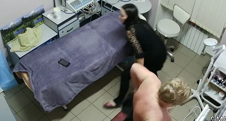 Hidden cameras. Beauty salon spying on mom