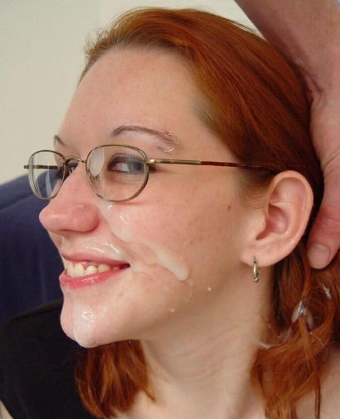 All over her face