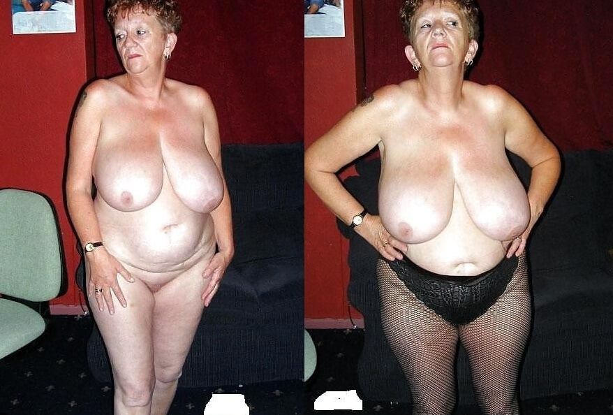 Granny with large breasts