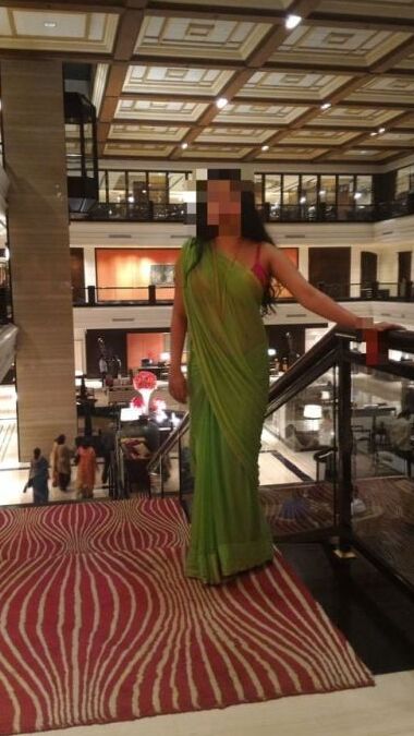Desi Indian wife saree with bra
