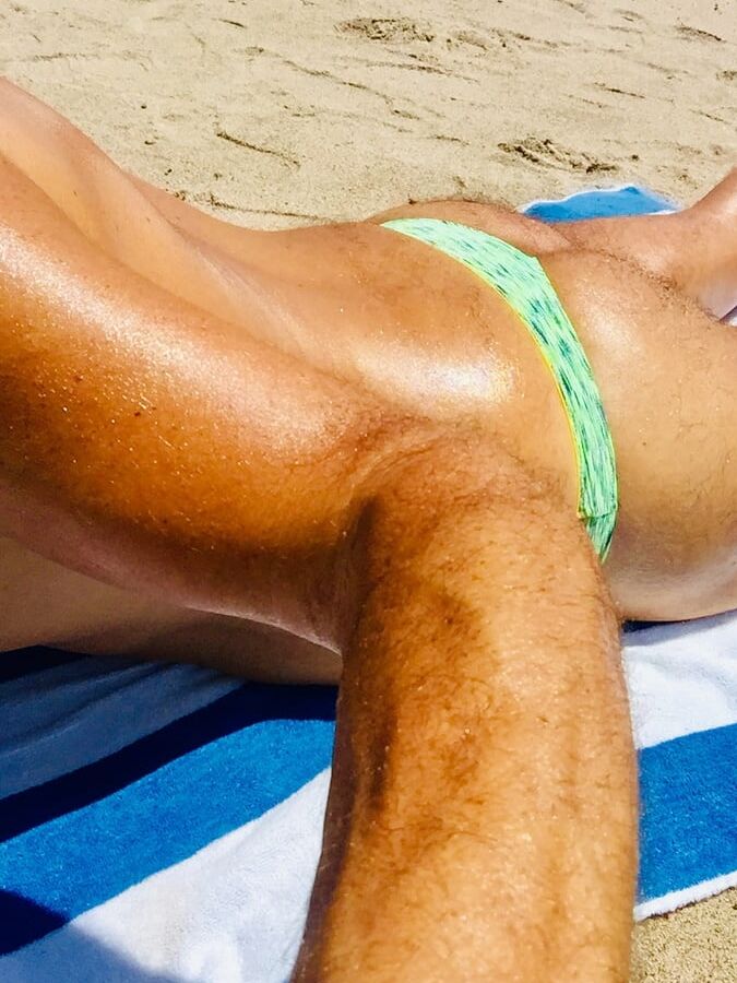 Green Thong at the Beach