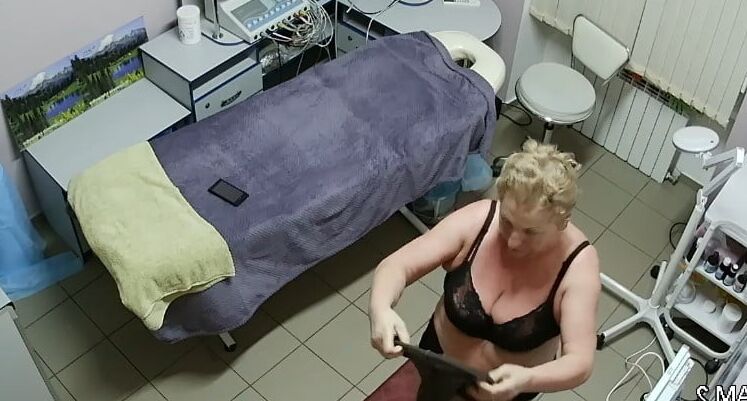 Hidden cameras. Beauty salon spying on mom