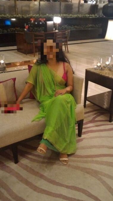 Desi Indian wife saree with bra