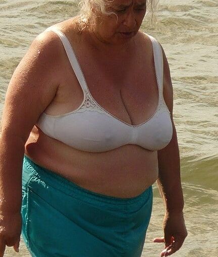 Older and hot (White bra)
