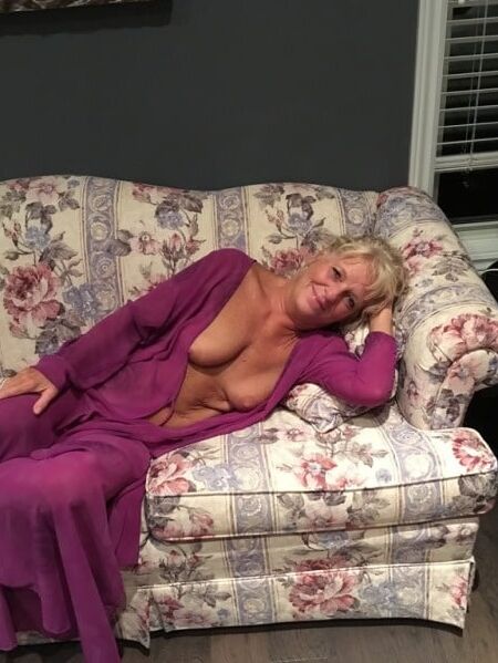 Naked under the fuchsia gown