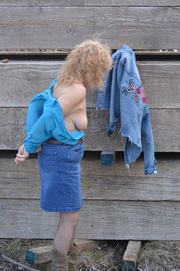 Country Time with Blue Bra and Panty set