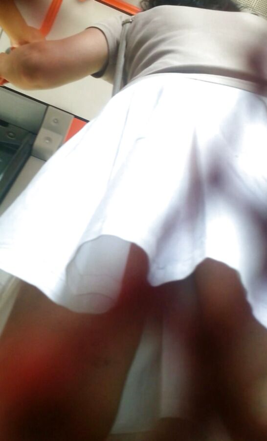 Mature seat down. Upskirt
